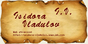 Isidora Vladulov vizit kartica